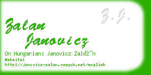 zalan janovicz business card